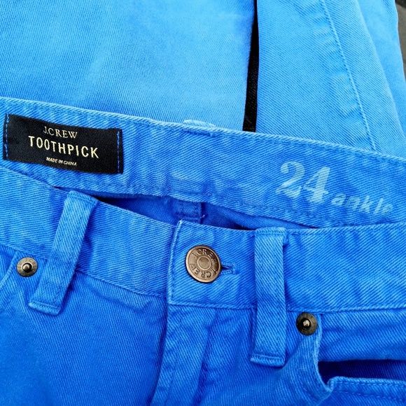 J. Crew Cobalt Skinny Ankle Jeans - Picture 4 of 4